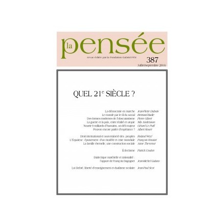 La Pensée n°387 – Quel 21e siècle? : Chapitre 10