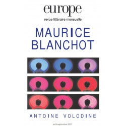 Revue Europe - numéro 940 - 941 Maurice Blanchot : 目录