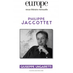 Revue Europe : Philippe Jaccottet : 目录